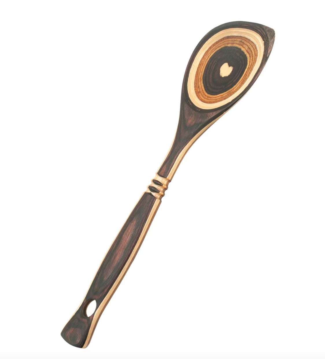 Island Bamboo Pakkawood 12-Inch Corner Spoon, Natural