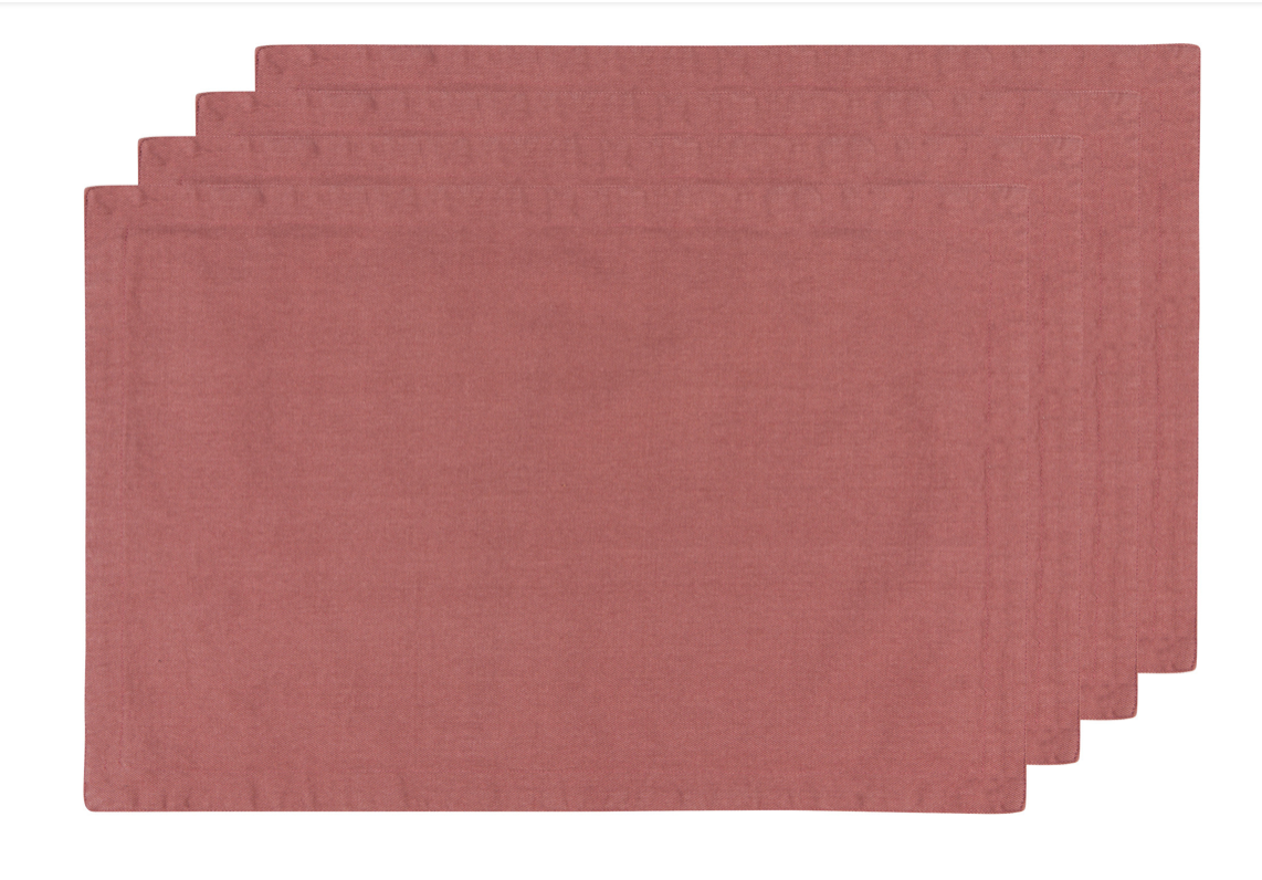 Canyon Rose Stonewash Placemats Set of 4