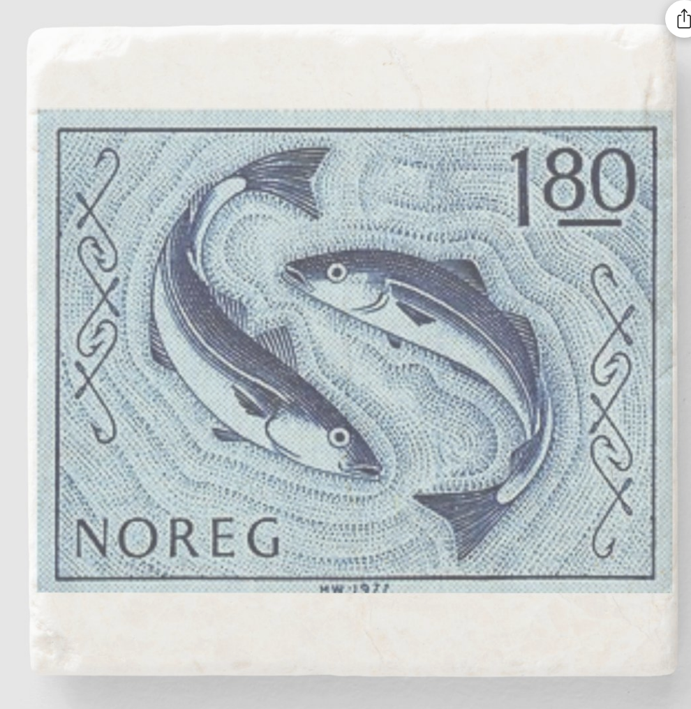 Noreg Blafisk Stone Coaster
