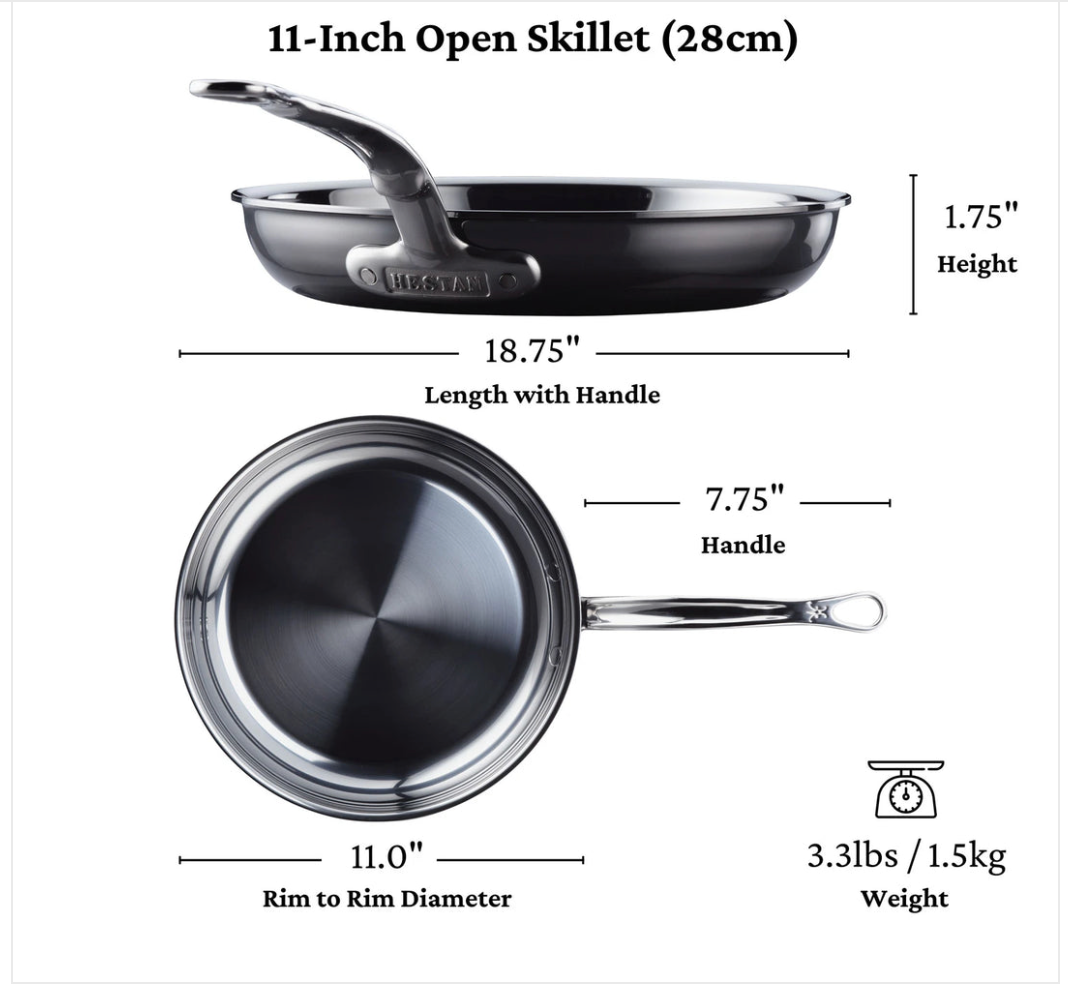 Hestan NanoBond Titanium Skillet 11 inch