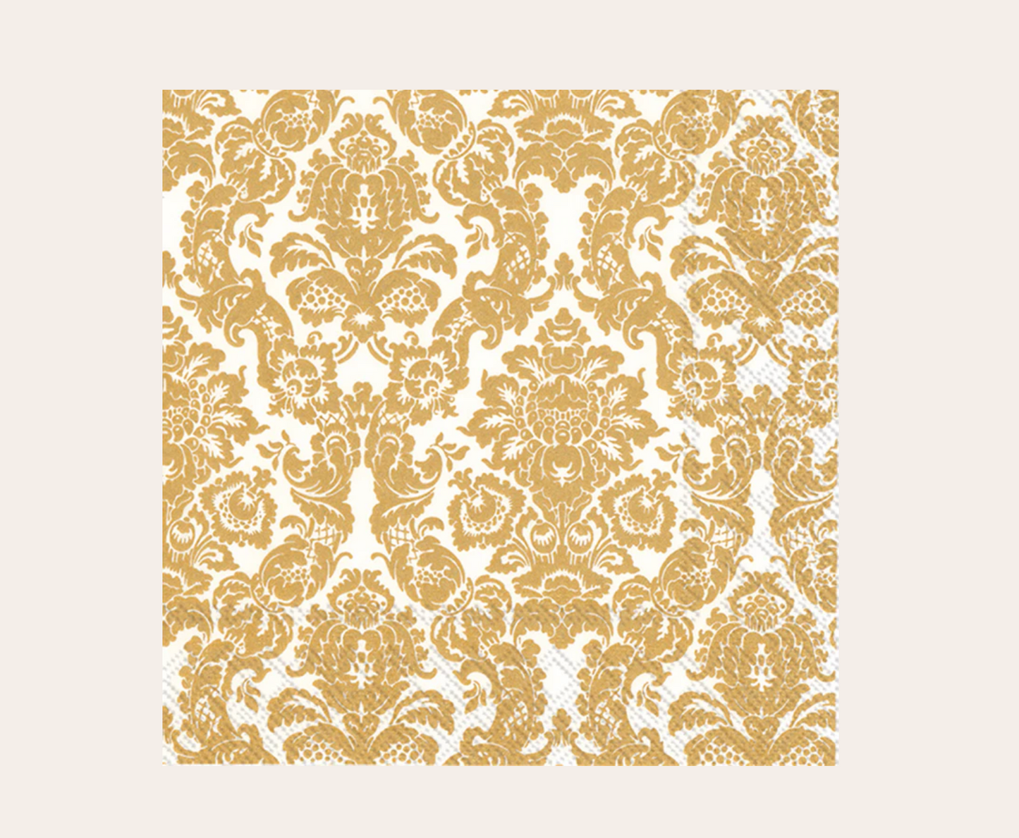 Palais Paper Cocktail Napkin White Gold