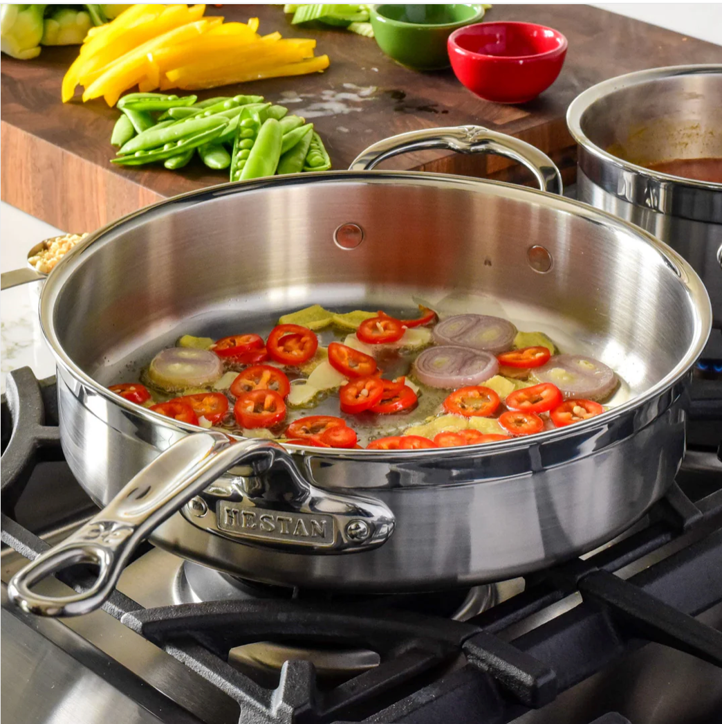 Hestan ProBond Professional Clad Stainless Steel Covered Sauté Pan 3.5QT
