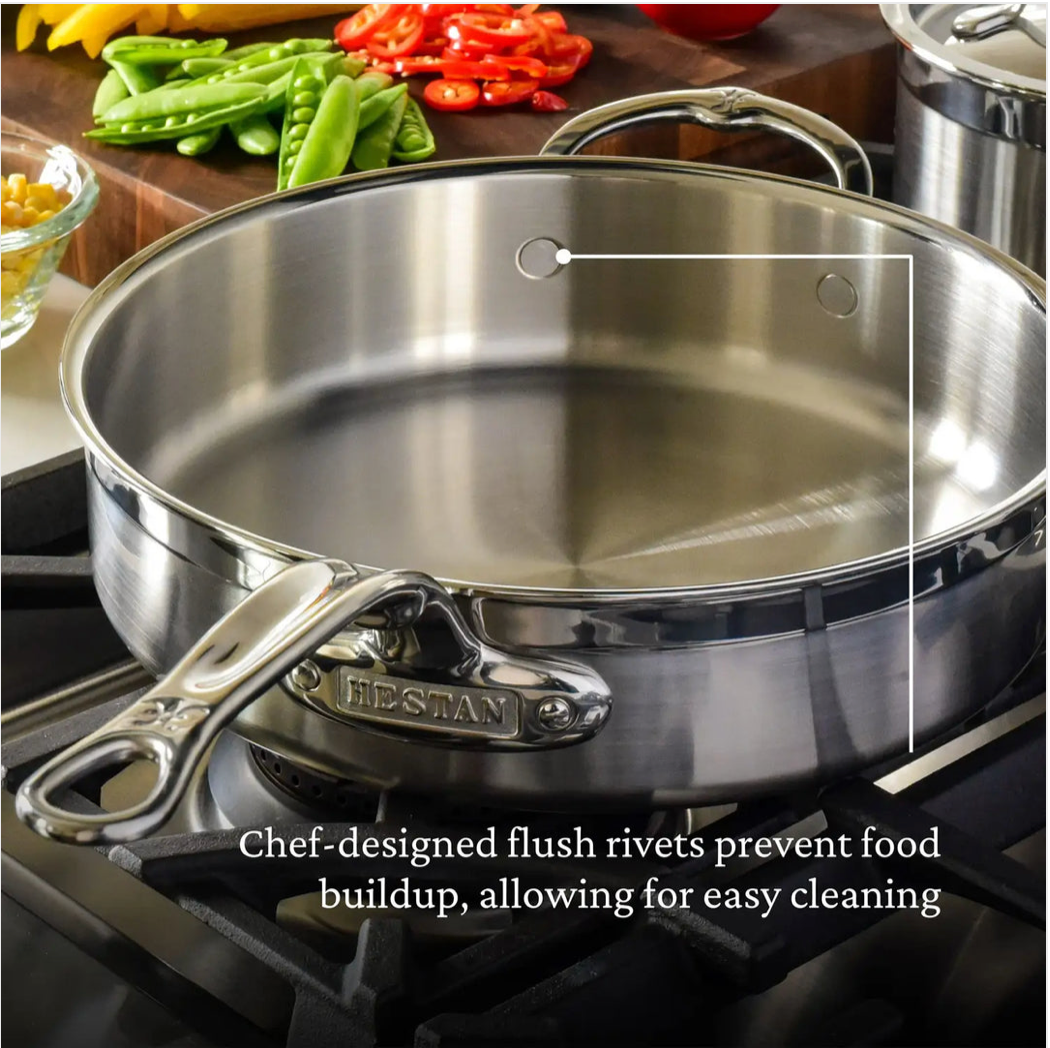 Hestan ProBond Professional Clad Stainless Steel Covered Sauté Pan 3.5QT
