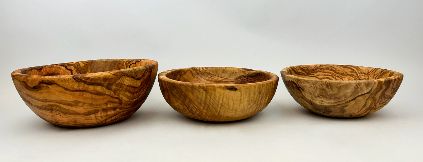 Olive Wood Family Salad Bowl 11 inch