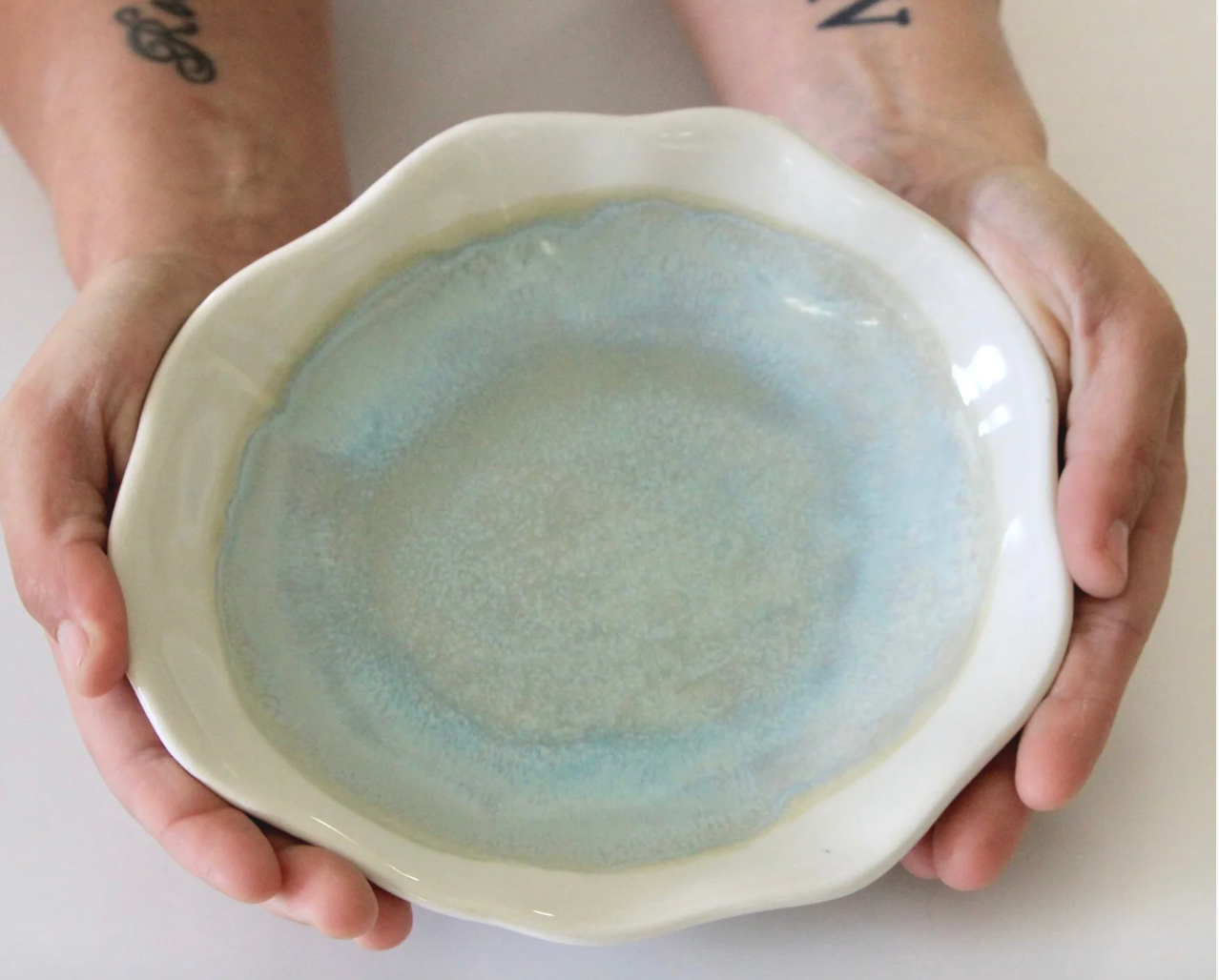 Prodigal Pottery Oyster Shell Dessert Plate