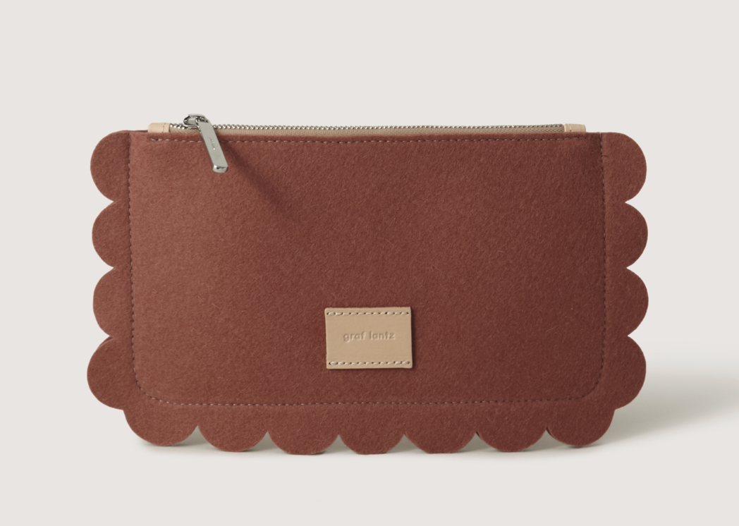 Graf Lantz - Deco Edge Merino Wool Pouch Terracotta