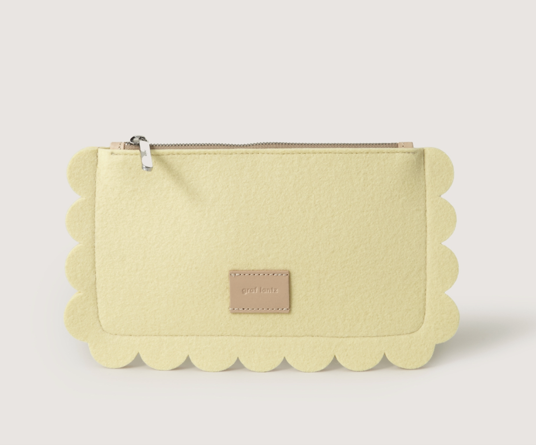 Graf Lantz - Deco Edge Merino Wool Pouch Limoncello