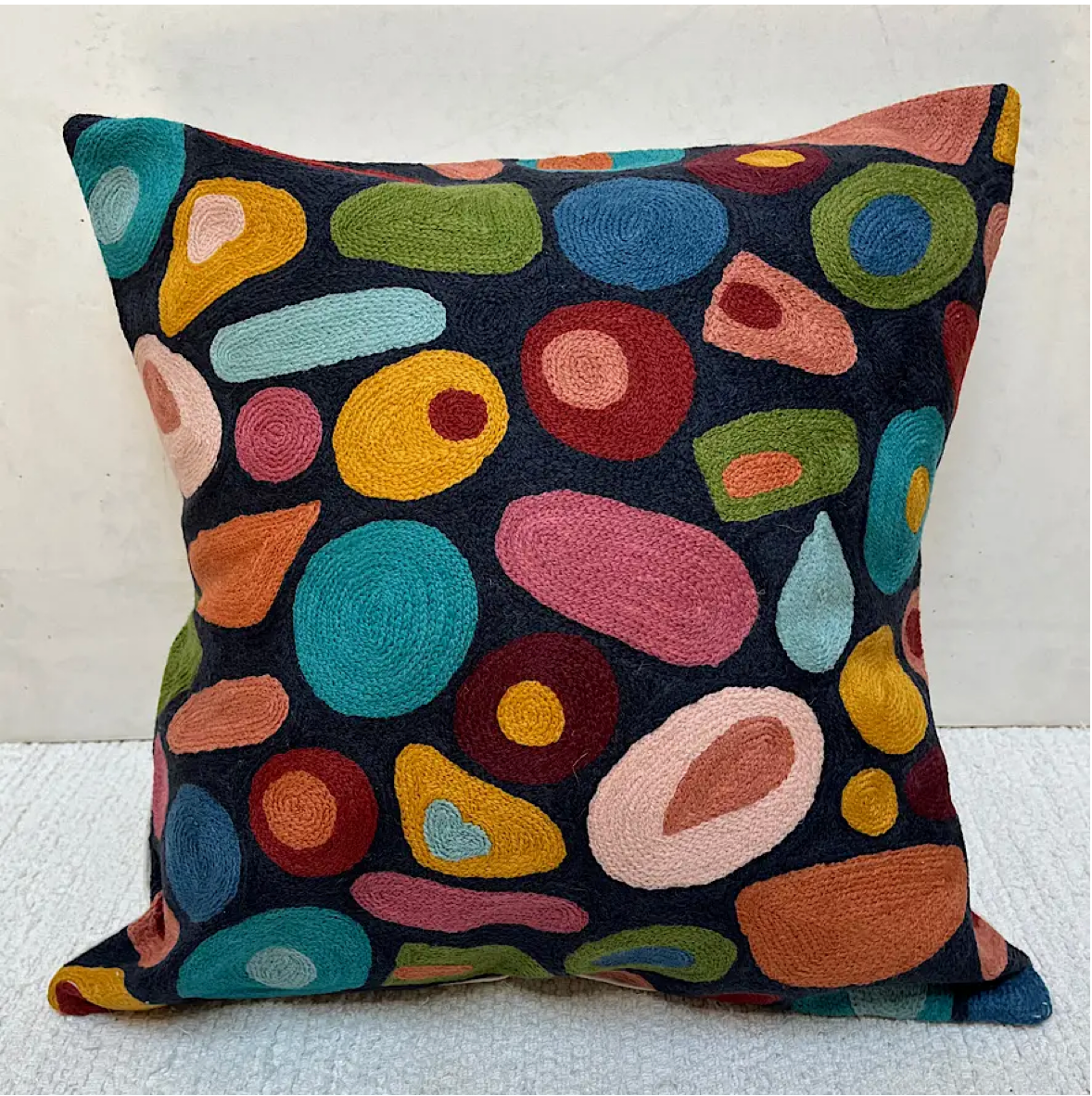 Kandinsky Abstract Navy Throw Pillow