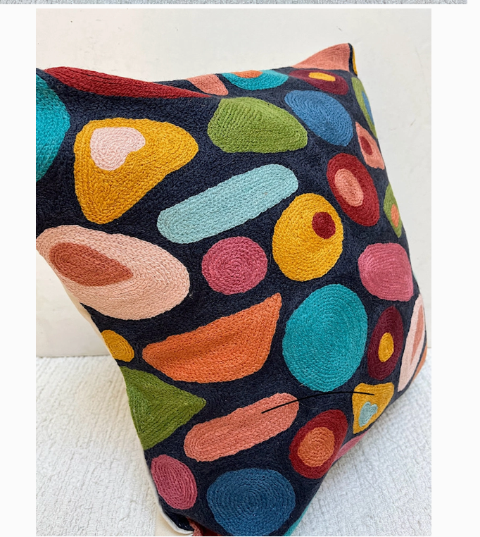 Kandinsky Abstract Navy Throw Pillow