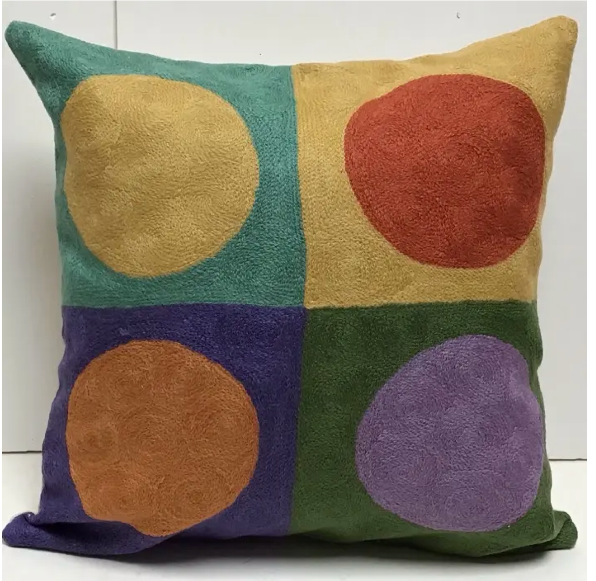 Kandinsky Circles Blue Throw Pillow