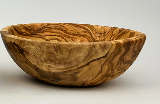 Olive Wood Family Salad Bowl 9 inch